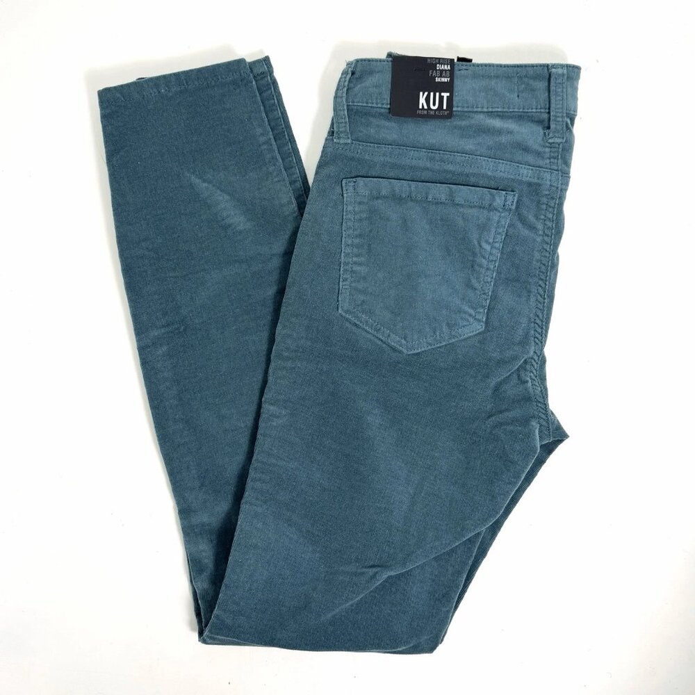 Kut From The Kloth Diana Fab Ab Skinny Jeans Dark Teal Women’s Size 2